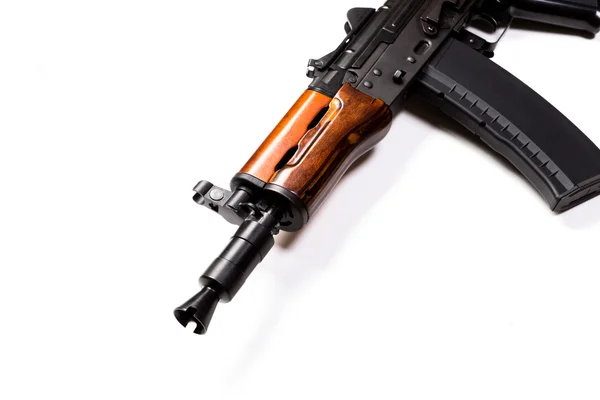 Rare first model AK - 47 assault rifle isolated on white — Stock Photo, Image