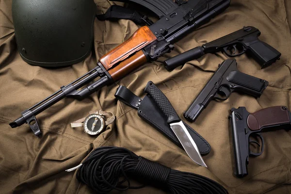 Kit de moder Rússia equipamento militar — Fotografia de Stock
