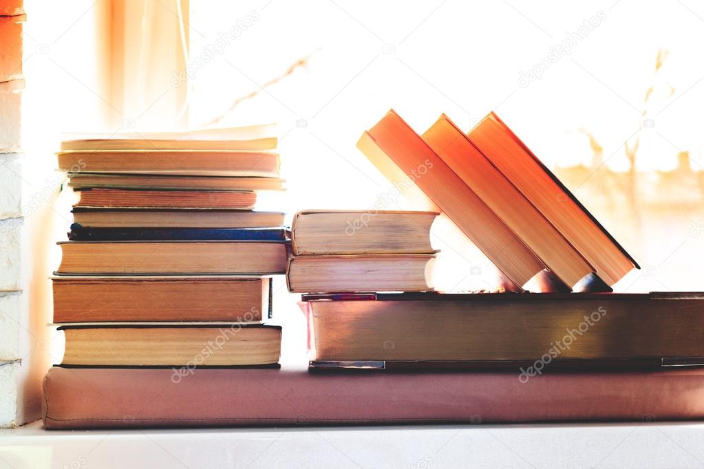 books near window