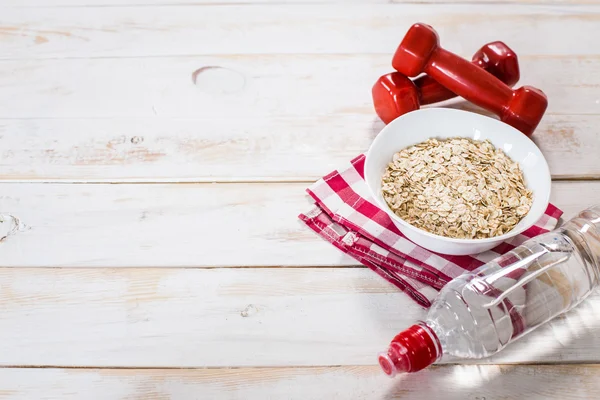 Treningsartikler til frokost – stockfoto