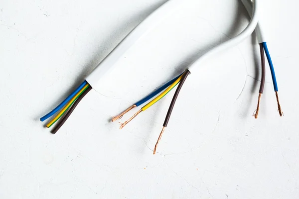 Cable eléctrico tamizado con muchos cables —  Fotos de Stock