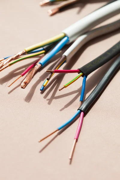 Color electric cables — Stock fotografie