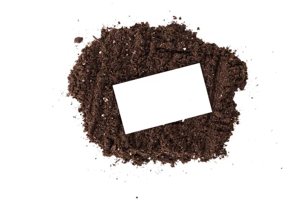 Brown gleby z puste wizytówki — Zdjęcie stockowe