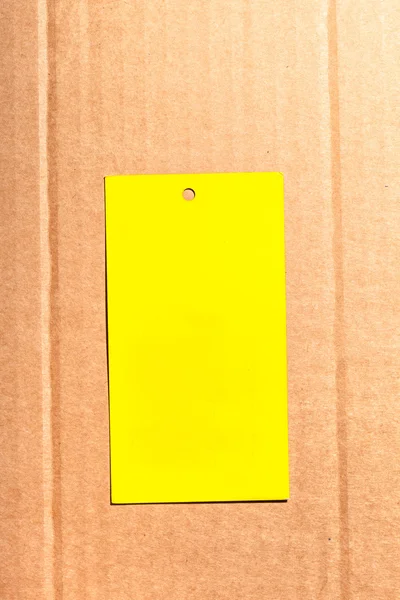 Lege gele prijskaartje — Stockfoto