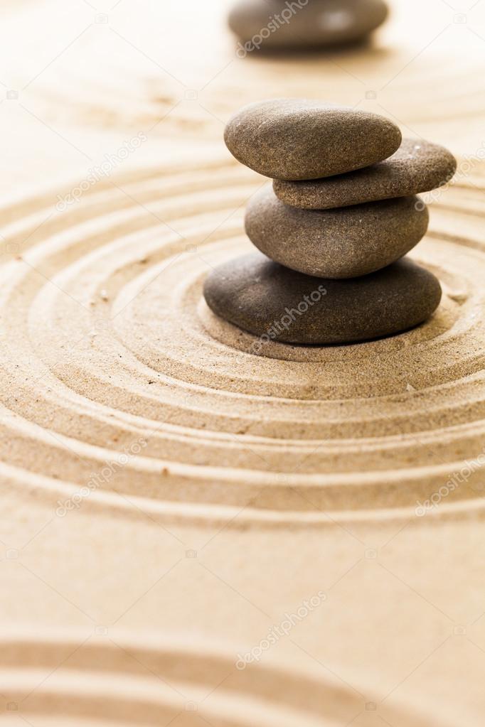 Zen stones garden