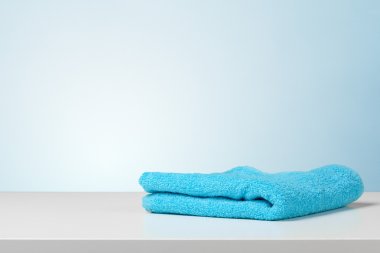 bath towel on table