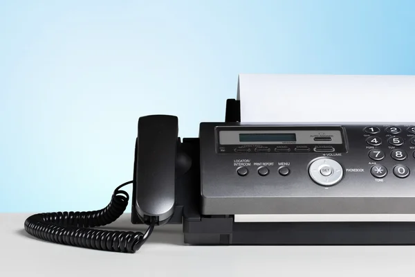 Black fax machine — Stock Photo, Image