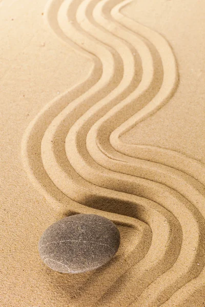 One stone on sand — Stock Photo, Image