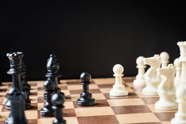 Schachspiel. Nahaufnahme — Stockfoto