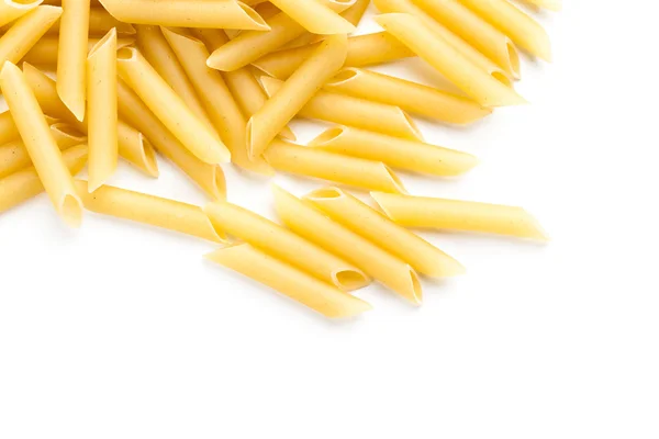 Tipos de macarrão espaguete isolado em branco — Fotografia de Stock