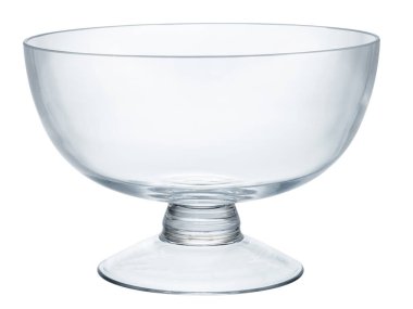 Beyaz üzerine izole edilmiş meyve depolama için cam standı