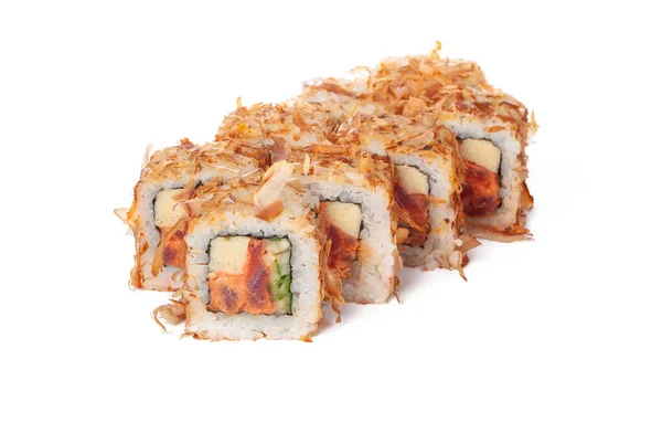 Японская еда суши ролл изолированы на белом фоне — стоковое фото