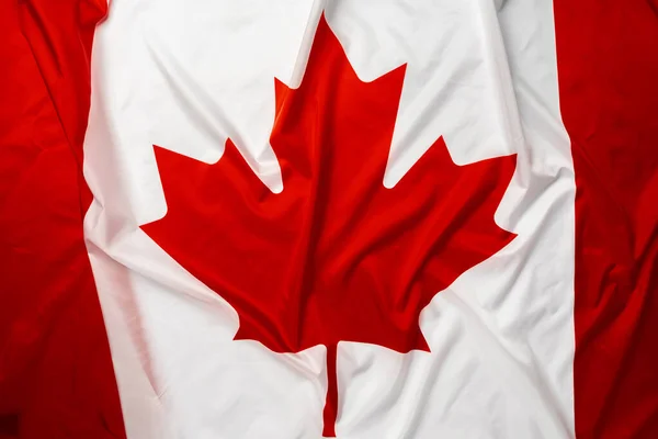 Foto von Gekräuselte Nationalflagge von Kanada — Stockfoto