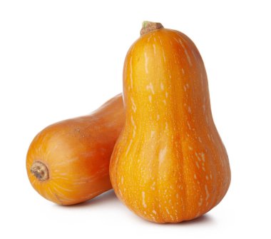 Beyaz arka planda izole edilmiş balkabakları, stüdyo çekimi