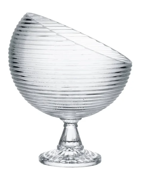 Glass transparent bowl isolated on white background — Stock Photo, Image