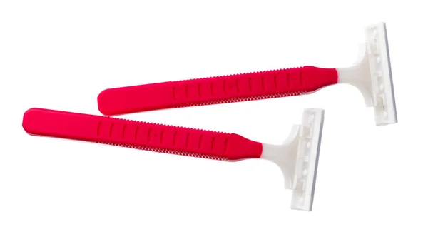 Set of disposable shaver razors isolated on white background — Stock Photo, Image