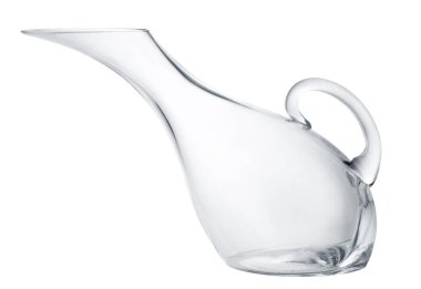 Boş cam kavanoz beyaz arkaplanda izole edildi