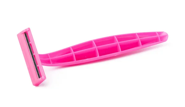 Female pink razor shaver isolated on white background — Stock Photo, Image