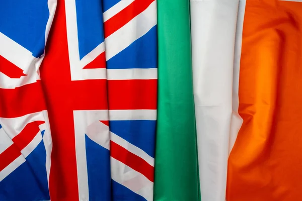 Flaggen von Großbritannien und Irland zusammengefaltet — Stockfoto