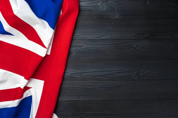 Flagga i Storbritannien på trä bakgrund — Stockfoto