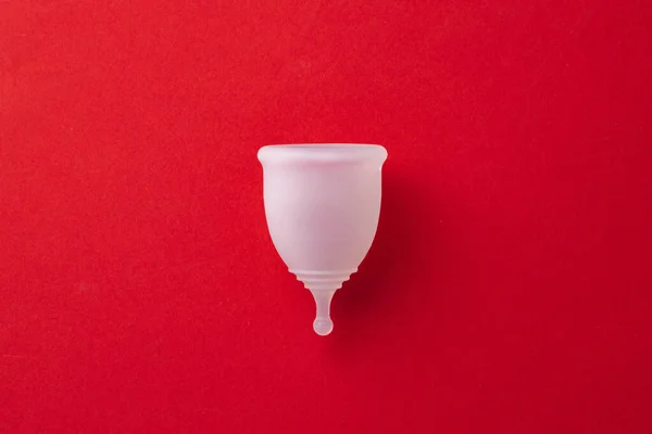 Top view of menstrual cup on paper — Stock Photo, Image