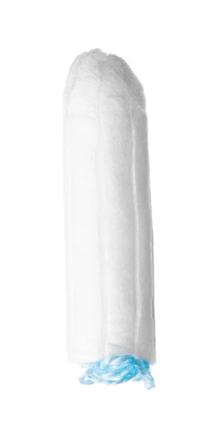 Tampón médico femenino desempaquetado aislado sobre fondo blanco — Foto de Stock