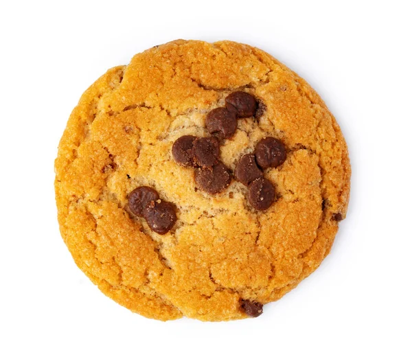 Close up de biscoito de chocolate isolado em branco — Fotografia de Stock