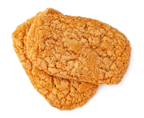 Άλμα των cookies βρώμης που απομονώνονται σε λευκό φόντο — Φωτογραφία Αρχείου