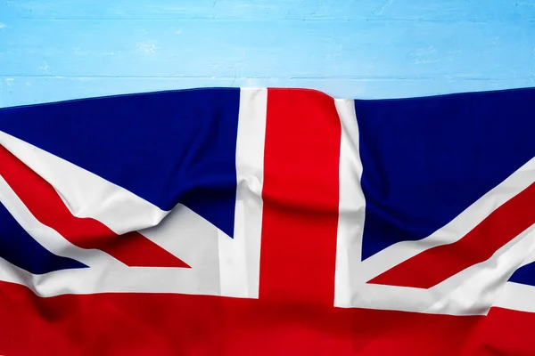 Flagge des Vereinigten Königreichs auf Holzgrund — Stockfoto