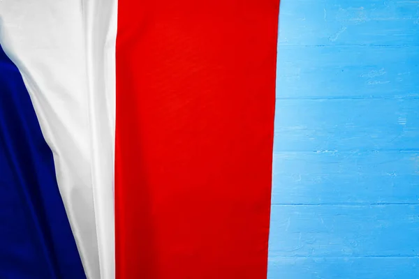 Ahşap fırında Fransa bayrağı, kopyalama alanı — Stok fotoğraf