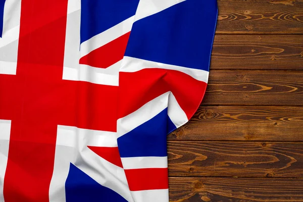Flagge des Vereinigten Königreichs auf Holzgrund — Stockfoto