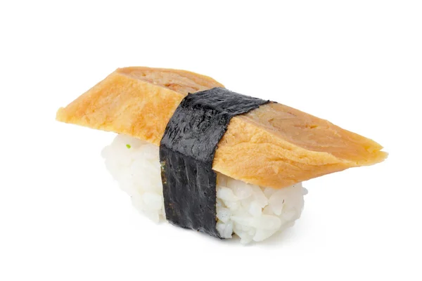 Nigiri sushi pezzo isolato su sfondo bianco — Foto Stock