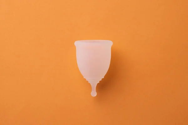 Top view of menstrual cup on paper — Stock Photo, Image