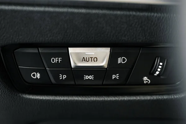 Buttons panel of the car on the dashboard — Stock Photo, Image