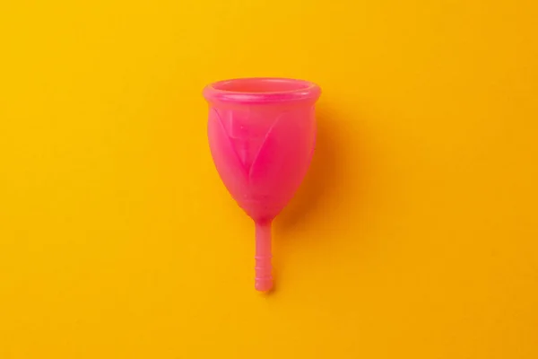 Top view of menstrual cup on paper — Stock Photo, Image