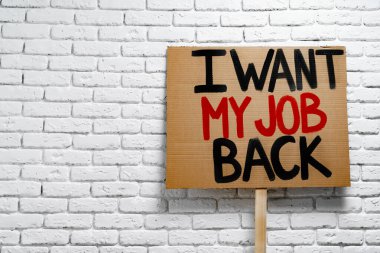 Koronavirüs salgını sırasında iş kaybına karşı tabelalar