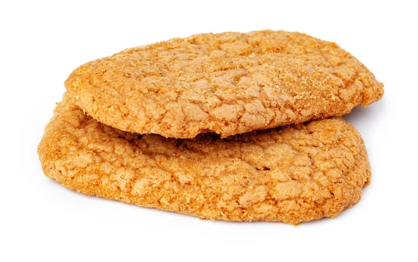 Pico de biscoitos de aveia isolados sobre fundo branco — Fotografia de Stock