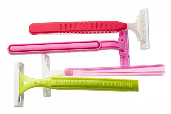 Disposable shaving razors isolated on white background — Stock Photo, Image