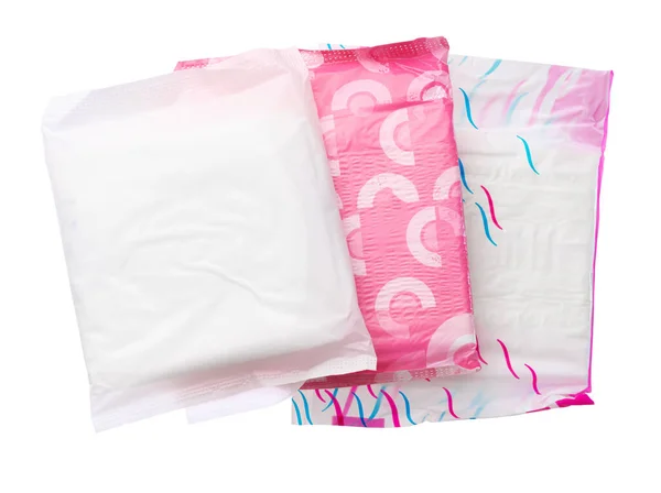 Women hygienic pads isolated on white background — Stock Photo, Image