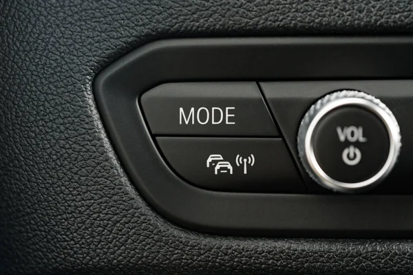 Car dashboard control panel buttons close up — Stock Photo, Image