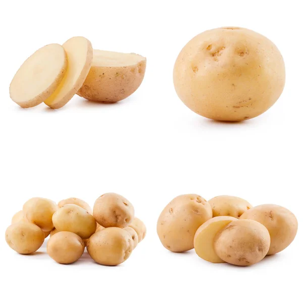 Colección de patatas aisladas sobre fondo blanco — Foto de Stock