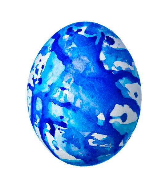 Huevo de Pascua colorido aislado en blanco — Foto de Stock