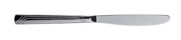Srebrny nóż izolowany na białym tle zbliżenie — Zdjęcie stockowe
