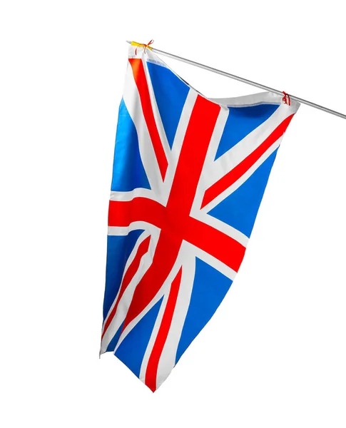 Flagge des Vereinigten Königreichs isoliert auf weißem Hintergrund — Stockfoto