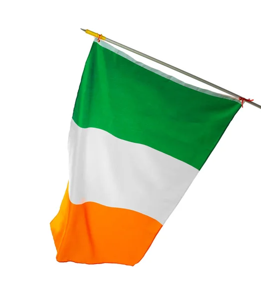 아일랜드의 국기가 흰 배경에 따로 붙어 있다 — 스톡 사진