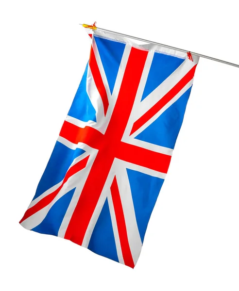 Bandera del Reino Unido aislada sobre fondo blanco — Foto de Stock