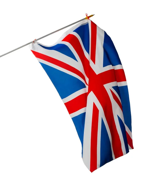 Прапор об'єднаного королівства ізольовано на білому тлі — стокове фото