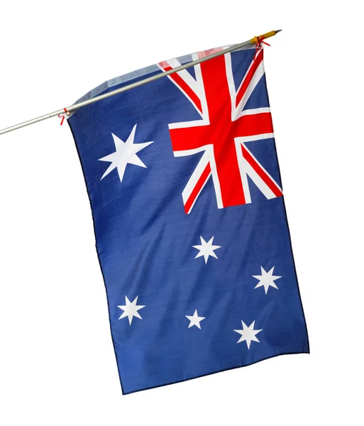 Nationalflagge Australiens isoliert auf weißem Hintergrund — Stockfoto
