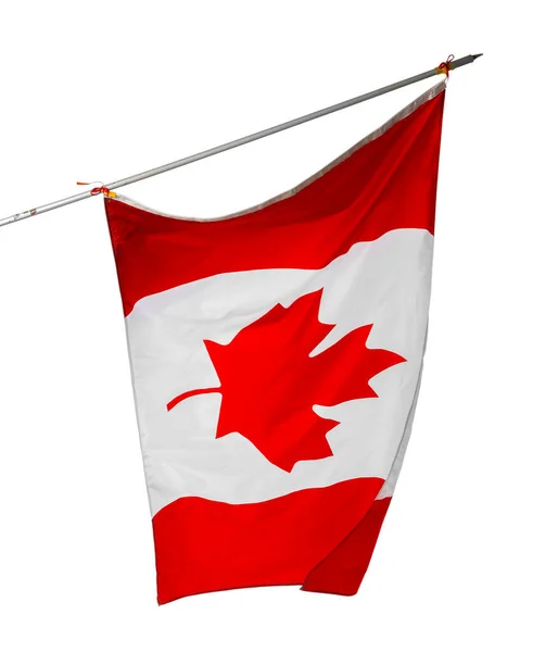 Nationale vlag van Canada geïsoleerd op witte achtergrond — Stockfoto