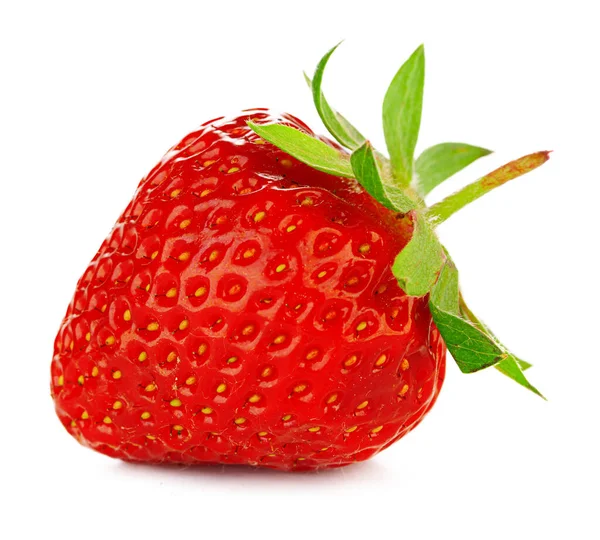 Rote Beere Erdbeere isoliert auf weißem Hintergrund. — Stockfoto